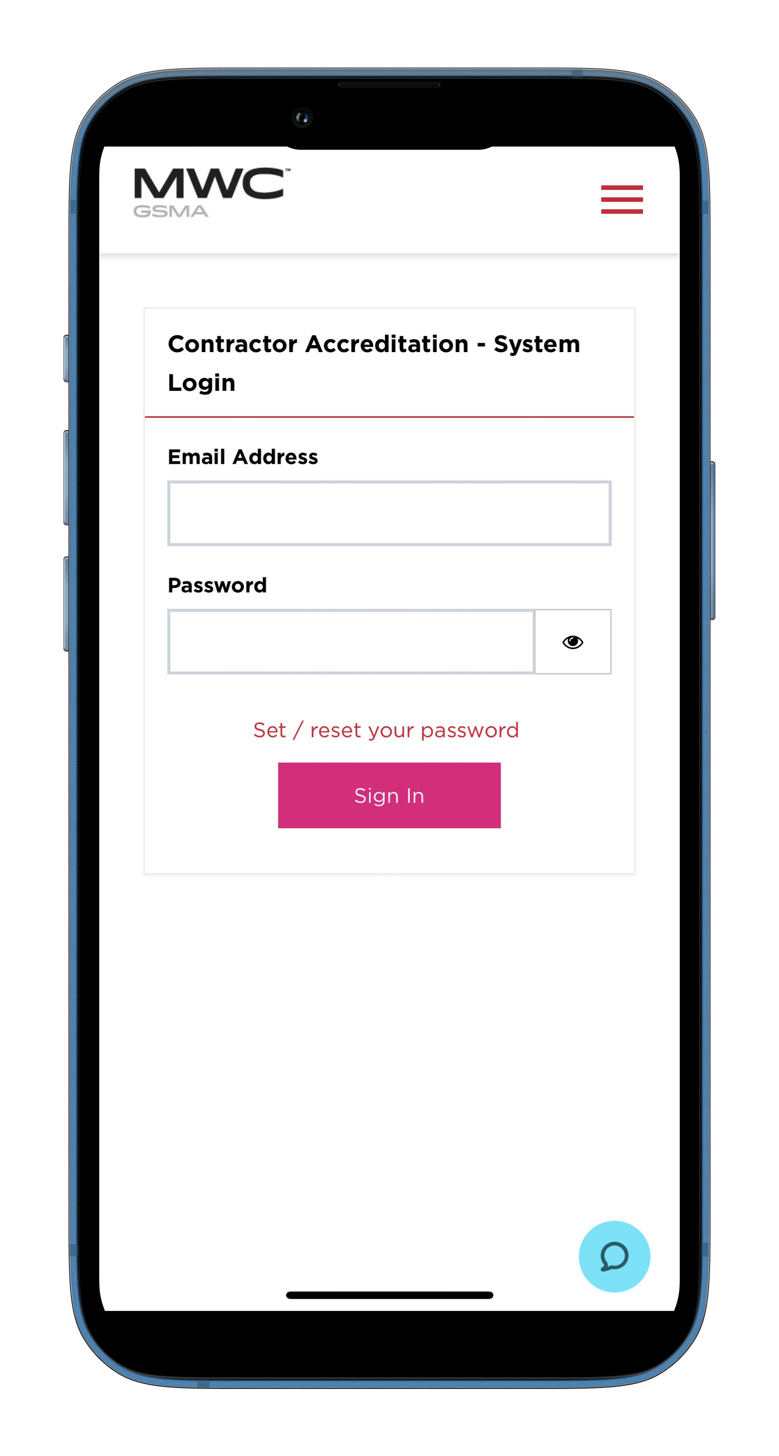 Digital Contractor Pass account access English MWC Barcelona 2024